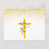 シンファティ葬儀サンキューカード – クロスアンドドーブ ポストカード (正面)