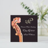 シンフォニア クラシック音楽 卒業 モノグラム 招待状 (スタンド正面)