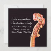 シンフォニア クラシック音楽 卒業 モノグラム 招待状 (裏面)