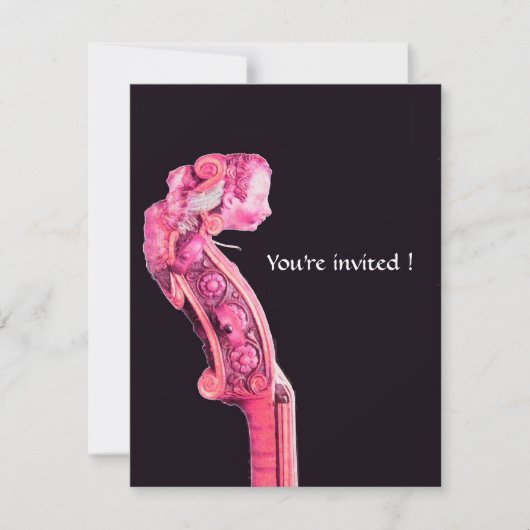 シンフォニア / クラシック ミュージック ,フクシア 招待状 (正面)