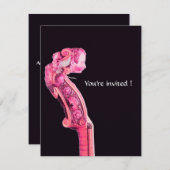 シンフォニア / クラシック ミュージック ,フクシア 招待状 (正面/裏面)