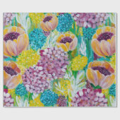 シンフォニーアジサイフローララッピング紙 ラッピングペーパー (フラット)