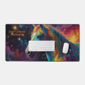 シンフォニー・オブ・ザ・銀河系鮮やか – 馬色 デスクマット (キーボード&マウス)
