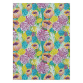 シンフォニー ハイドランジア ポピー 花柄 テーブルクロス (正面)