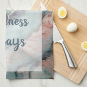 シンフォニー – 白 キッチンタオル (四つ折り)