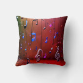 シンフォニ鮮やかー数々の: – カラーアート音楽デザイン クッション (裏面)