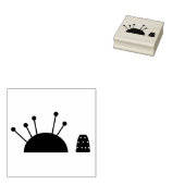 シンブルとピンクッションのゴム印。 ラバースタンプ (押印)