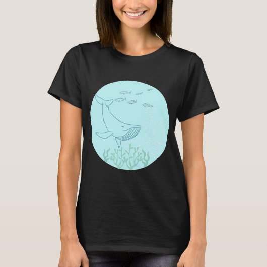 シンブルーホエール Tシャツ (正面)