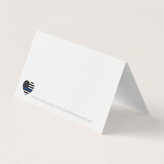 シンブルーラインアメリカン旗警察ありがとう 名刺 (裏面)