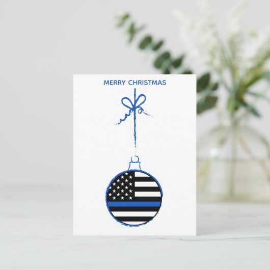 シンブルーラインクリスマス法執行警察 シーズンポストカード (スタンド正面)