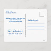 シンブルーラインクリスマス法執行警察 シーズンポストカード (裏面)