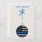 シンブルーラインクリスマス – 警察家族 シーズンカード (正面)