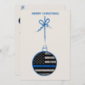 シンブルーラインクリスマス – 警察家族 シーズンカード (正面/裏面)