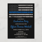 シンブルーラインコップポリス卒業招待状 案内ポストカード (正面)