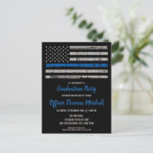 シンブルーラインコップポリス卒業招待状 案内ポストカード (スタンド正面)