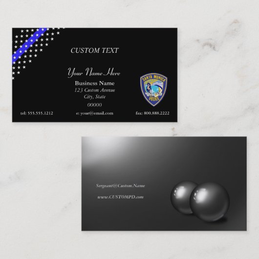 シンブルーラインサンタモニカ警察の名刺 名刺 (正面/裏面)