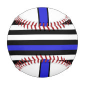 シンブルーラインパーソナライズされた&フラッグポリス/アメリカ 野球ボール (正面)