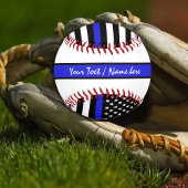 シンブルーラインパーソナライズされた&フラッグポリス/アメリカ 野球ボール