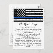 シンブルーラインフラグ警察官祈りの言葉 ポストカード (正面/裏面)