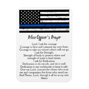 シンブルーラインフラグ警察官祈りの言葉 マグネット