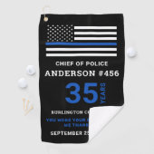 シンブルーラインフラッグ警察パーソナライズされたの退職 ゴルフタオル (インサイチュ)