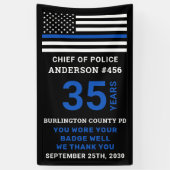 シンブルーラインフラッグ警察パーティー退職 横断幕 (縦)