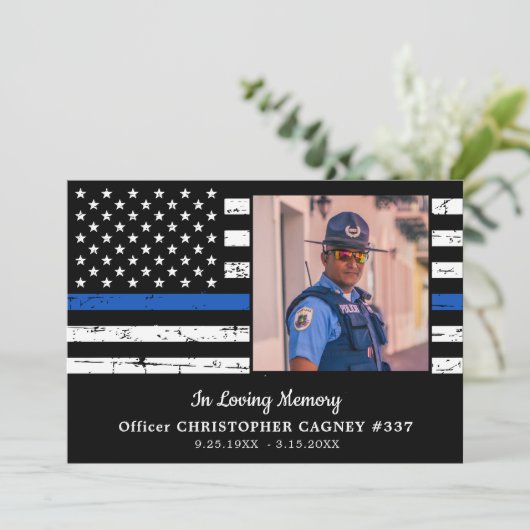 シンブルーライン悔やみや弔慰警察追悼式 サンキューカード (スタンド正面)