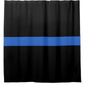 シンブルーライン旗警察の連帯シンボルusaa シャワーカーテン (正面)