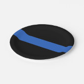 シンブルーライン旗警察の連帯シンボルusaa ペーパープレート (アングル)