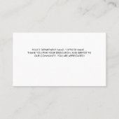 シンブルーライン旗警察官ありがとう 名刺 (裏面)