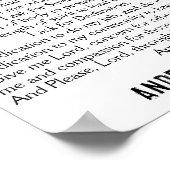 シンブルーライン旗警察官祈りの言葉 ポスター (角)