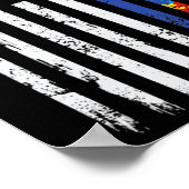 シンブルーライン警察が自閉症をサポート7月4日ママ ポスター (角)