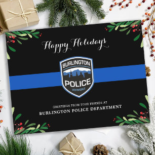 シンブルーライン警察のクリスマス シーズンポストカード