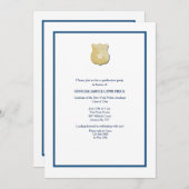 シンブルーライン警察アカデミー卒業パーティー 招待状 (正面/裏面)