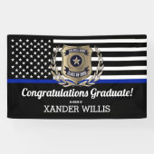 シンブルーライン警察アカデミー卒業パーティー 横断幕 (横)