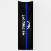 シンブルーライン警察サポートLEO 横断幕 (縦)