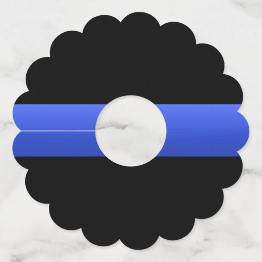 シンブルーライン警察テーマ ワイングラスタグ (正面)