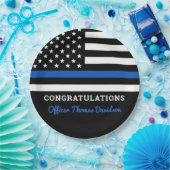 シンブルーライン警察パーティーおめでとう ペーパープレート (パーティー)