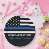 シンブルーライン警察パーティーおめでとう ペーパープレート (パーティー)