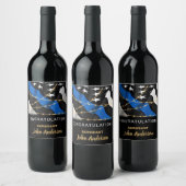 シンブルーライン警察パーティーおめでとう ワインラベル (ボトル)