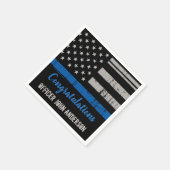 シンブルーライン警察法執行パーティー スタンダードカクテルナプキン (角)