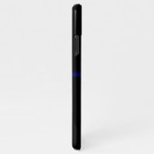 シンブルーライン警察祈りの言葉パーソナライズされた予算 iPhoneケース (右側)