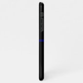 シンブルーライン警察祈りの言葉パーソナライズされた予算 iPhoneケース (左側)