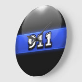 シンブルーライン警察署 ラージ壁時計 (傾斜)