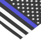 シンブルーライン&アメリカ国旗の警察/米国事務所 ショートテーブルランナー (コーナー)