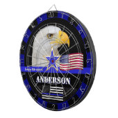 シンブルーライン、ダーツ&アメリカ国旗の警察/アメリカ ダーツボード (正面右)