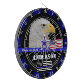 シンブルーライン、ダーツ&アメリカ国旗の警察/アメリカ ダーツボード (正面左)