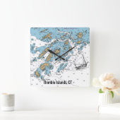 シンブル諸島CT航海のグラフ スクエア壁時計 (ホーム)