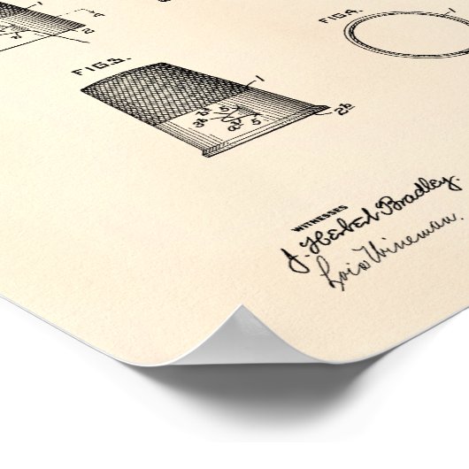 シンブル1921パテントアート古いピーパー ポスター (角)