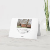 シンプソンクリークカバーブリッジメリークリスマスカード カード (裏面)